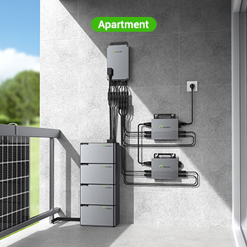 Centrale électrique avec balcon avec stockage