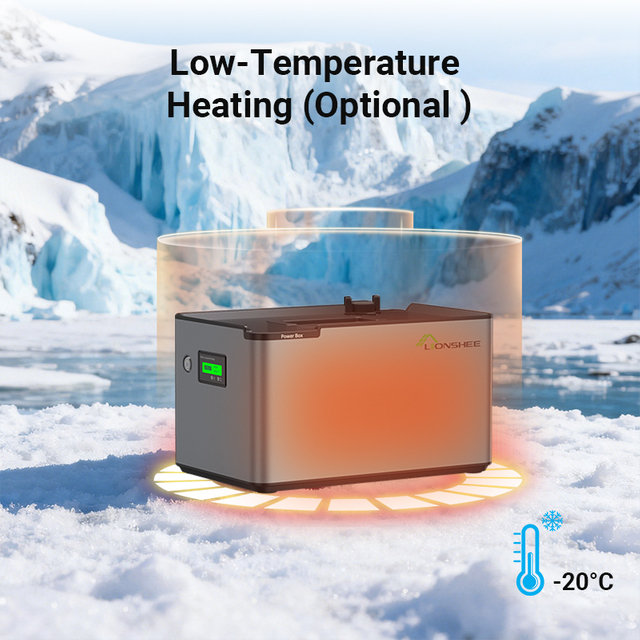 LIONSHEE LS-L1024 Batterie LiFePO4 51,2 V 1024 Wh, IP65, 6000 Cycles, Chauffage Basse Température Et Extinction Incendie En Option
