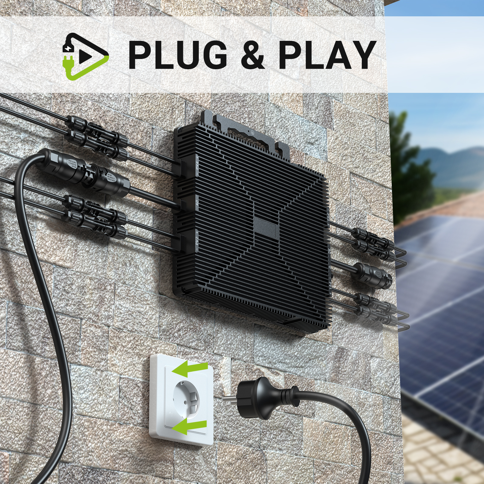 LIONSHEE LS-2000M Micro-onduleur Solaire 2000W Avec WiFi, 4 MPPT Et Expédition Depuis Un Entrepôt En Allemagne Ou Au Royaume-Uni