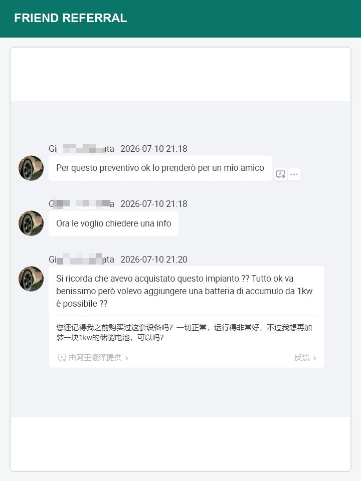 Retour client et demande de devis pour un ami