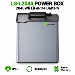 LIONSHEE LS-L2048 Power Box Empilable 2048 Wh LiFePO4, Batterie Solaire 51,2 V Extensible À 6144 Wh