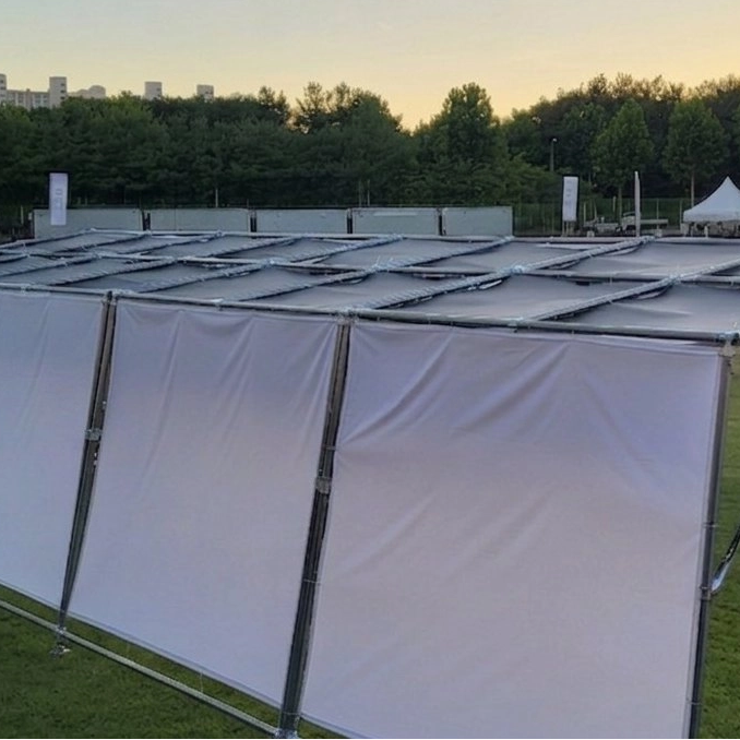 Modules solaires flexibles livrés un jour en avance : auvent de concert en Corée du Sud