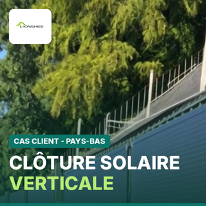 Clôture solaire verticale aux Pays-Bas : 50 modules flexibles face à une toiture sud